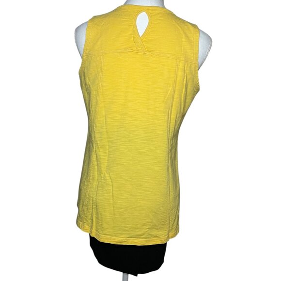Escape Habitat Clothes Women’s Size S Cotton Yellow Oversized Tank Top Workout - Picture 3 of 9